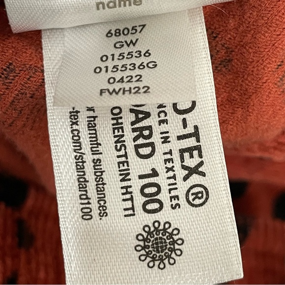 Hanna Anderson Corduroy Overalls. Animal print. Burnt Orange Size 12-18 Month - Picture 13 of 13